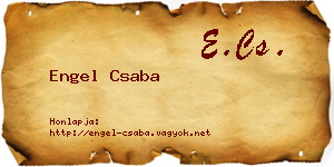 Engel Csaba névjegykártya